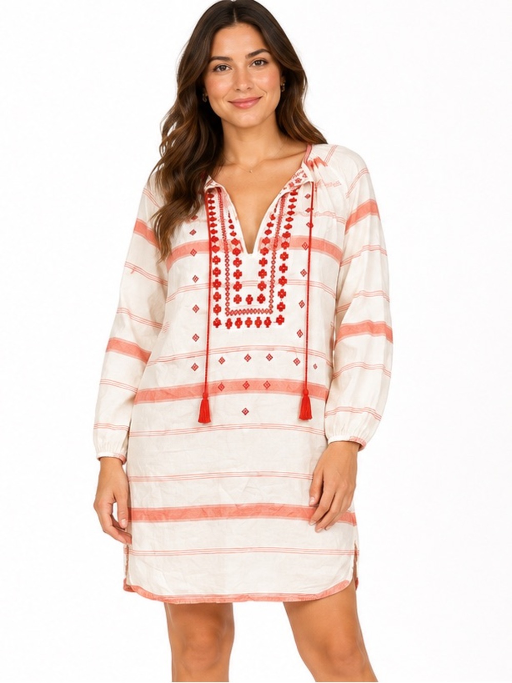 J.Crew Boho cottagecore Long Sleeve Mini Dress Summer Spring cotton women’s XS
